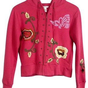 Embroidered hoodie sweatshirt